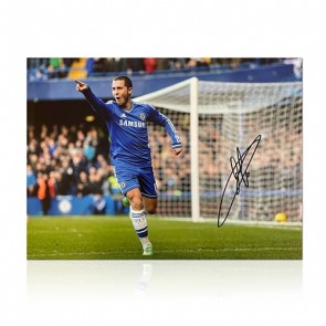 Eden Hazard Signed Chelsea Football Photo: Pointing Celebration