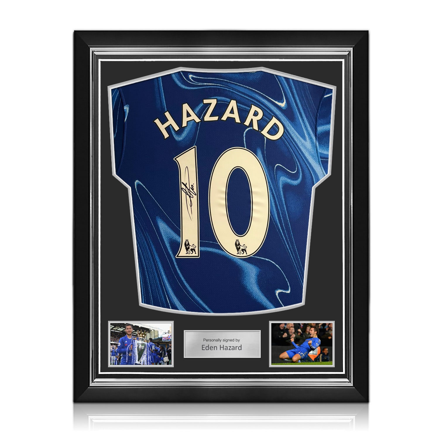 Eden Hazard Signed Chelsea 2024-25 Football Shirt. Superior Frame
