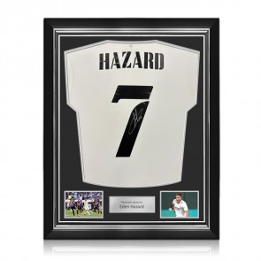 Eden Hazard Signed Original Real Madrid 2022-23 Football Shirt. Superior Frame