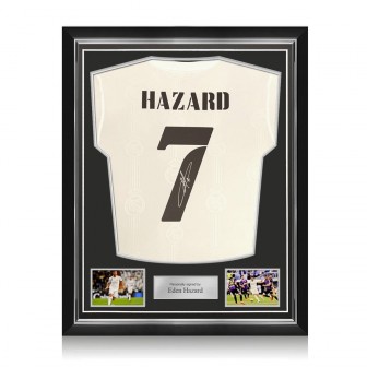 Eden Hazard Signed Real Madrid 2022-23 Football Shirt. Superior Frame