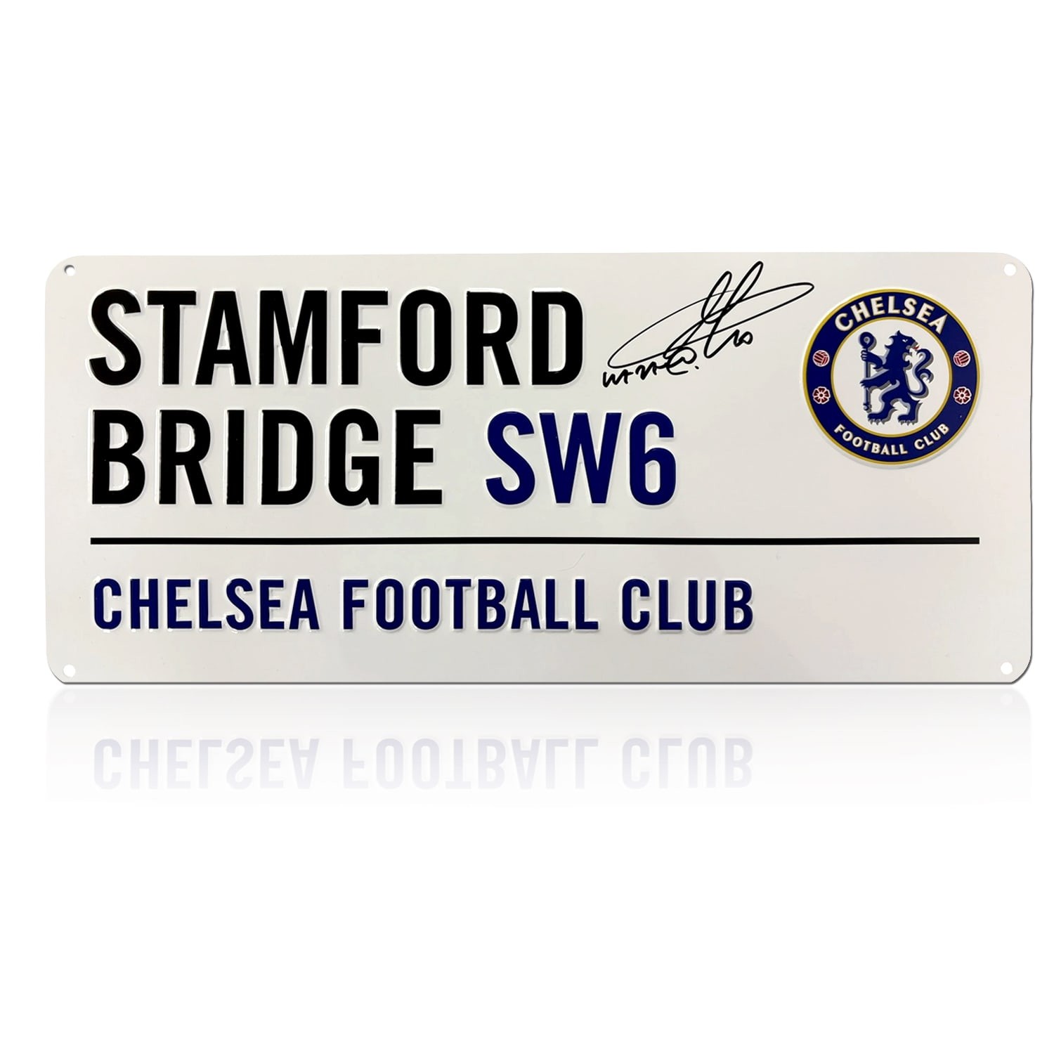 Eden Hazard Signed Chelsea Street Sign (Long Signature)