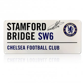 Eden Hazard Signed Chelsea Street Sign (Long Signature)