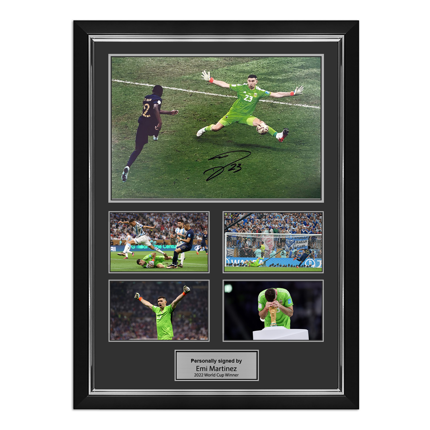 Emi Martinez Signed Argentina Football World Cup Photo Presentation. Deluxe Silver
