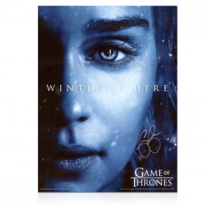 Emilia Clarke Signed Game Of Thrones Poster