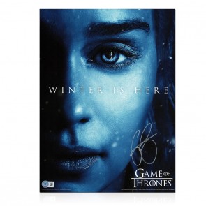 Emilia Clarke Signed Game Of Thrones Poster: Daenerys Targaryen