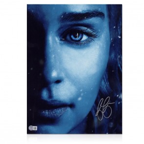 Emilia Clarke Signed Game Of Thrones Poster