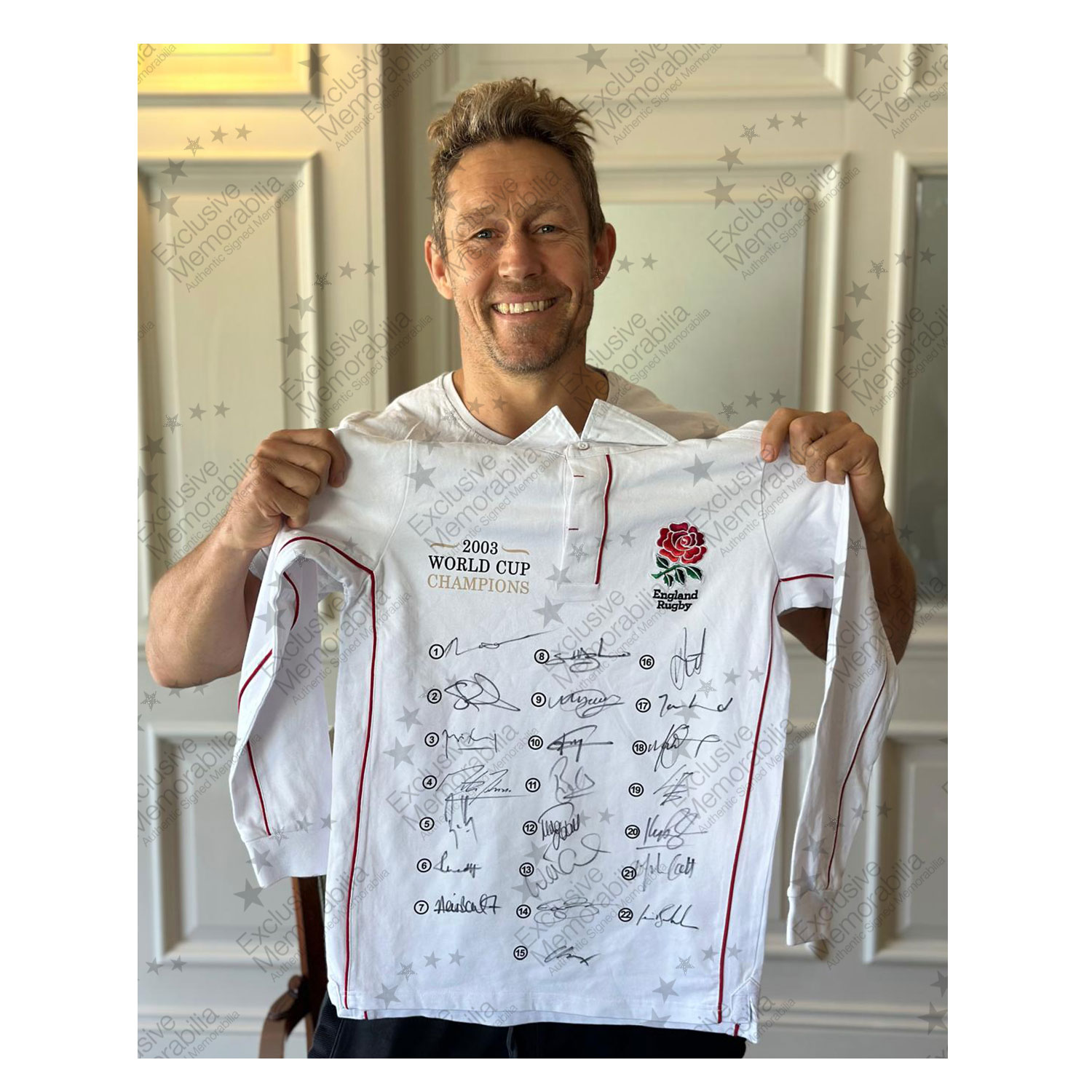 England Rugby 2003 World Cup Winners Squad Signed Shirt