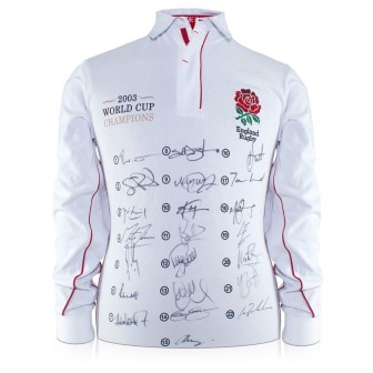 England Rugby 2003 World Cup Winners Squad Signed Shirt