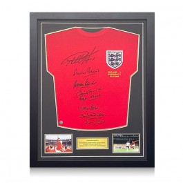England 1966 World Cup Winning Team Signed Shirt. Standard Frame