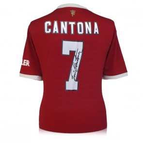 Eric Cantona Signed Manchester United 2021-22 Football Shirt 