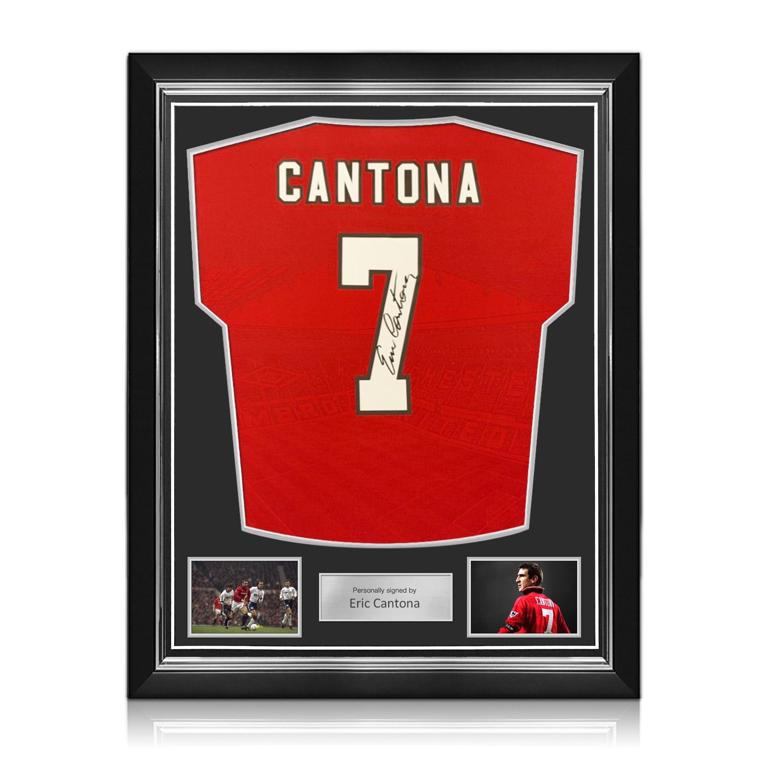 Eric Cantona Signed Original Manchester United 1994-96 Home Football Shirt. Superior Frame