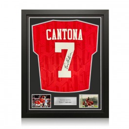 Eric Cantona Signed Manchester United 1994 Home Football Shirt. Icon Frame