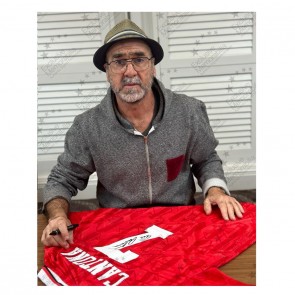 Eric Cantona Signed Manchester United 1994 Home Football Shirt. Standard Frame