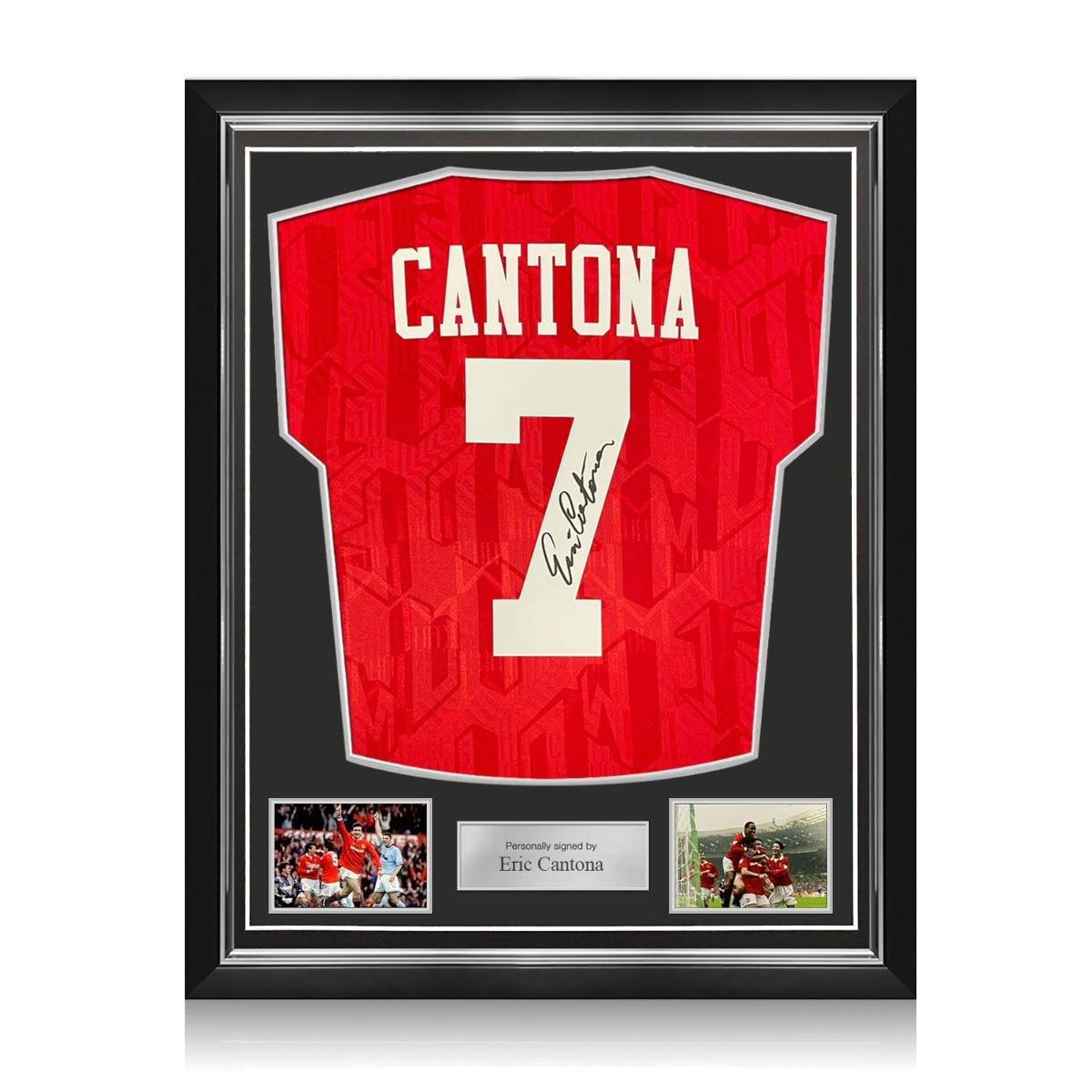 Manchester United 1994 shirt gesigneerd door Eric Cantona. Superieur frame