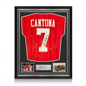 Eric Cantona Signed Manchester United 1994 Home Football Shirt. Superior Frame