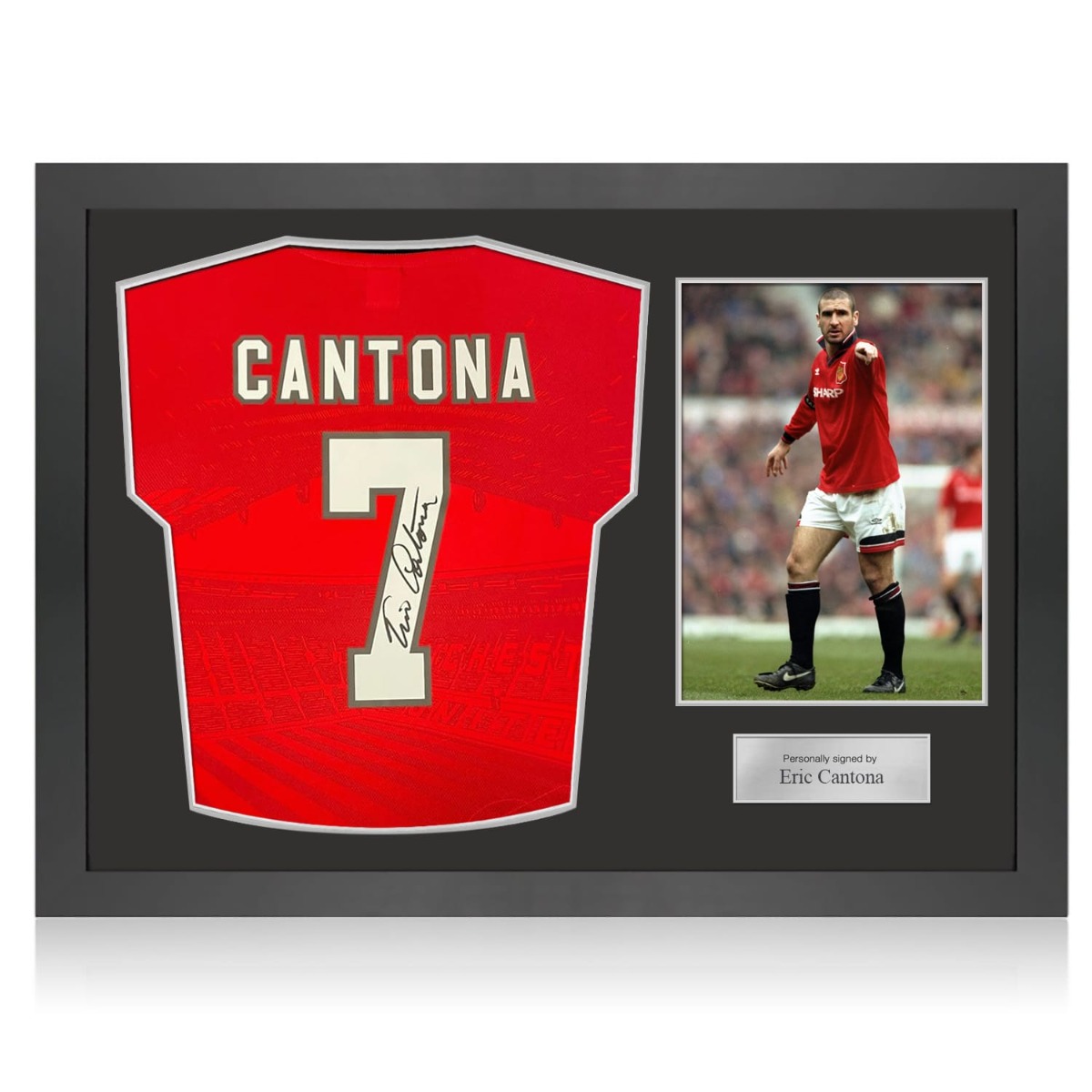 framed man utd shirt