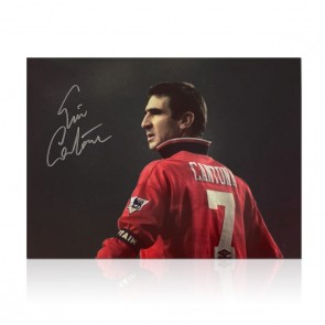 Eric Cantona Signed Manchester United Football Photo: Le King