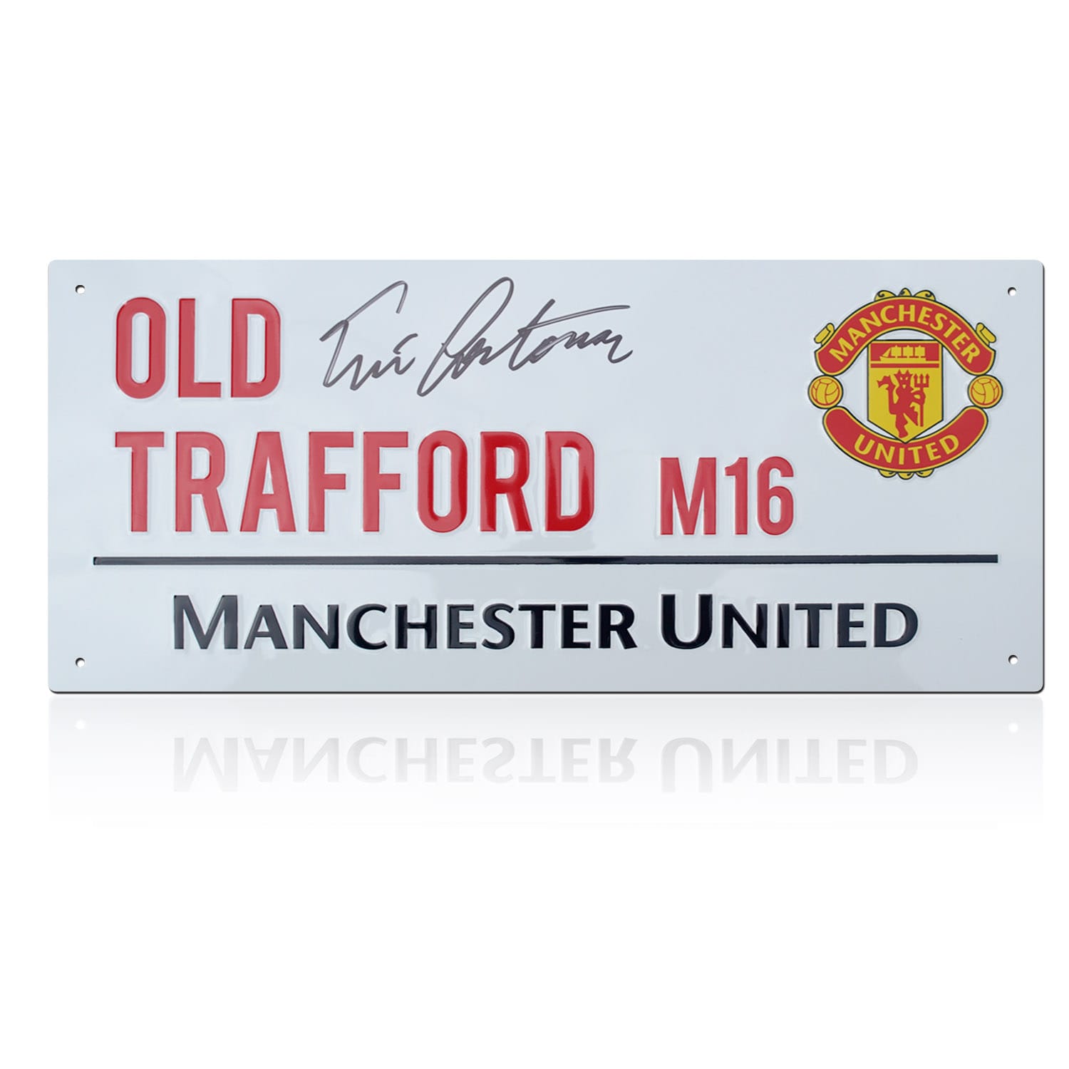 Eric Cantona Signed Manchester United Street Sign