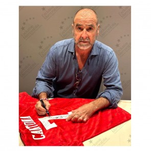  Eric Cantona Signed 1994 Manchester United Football Shirt. Standard Frame