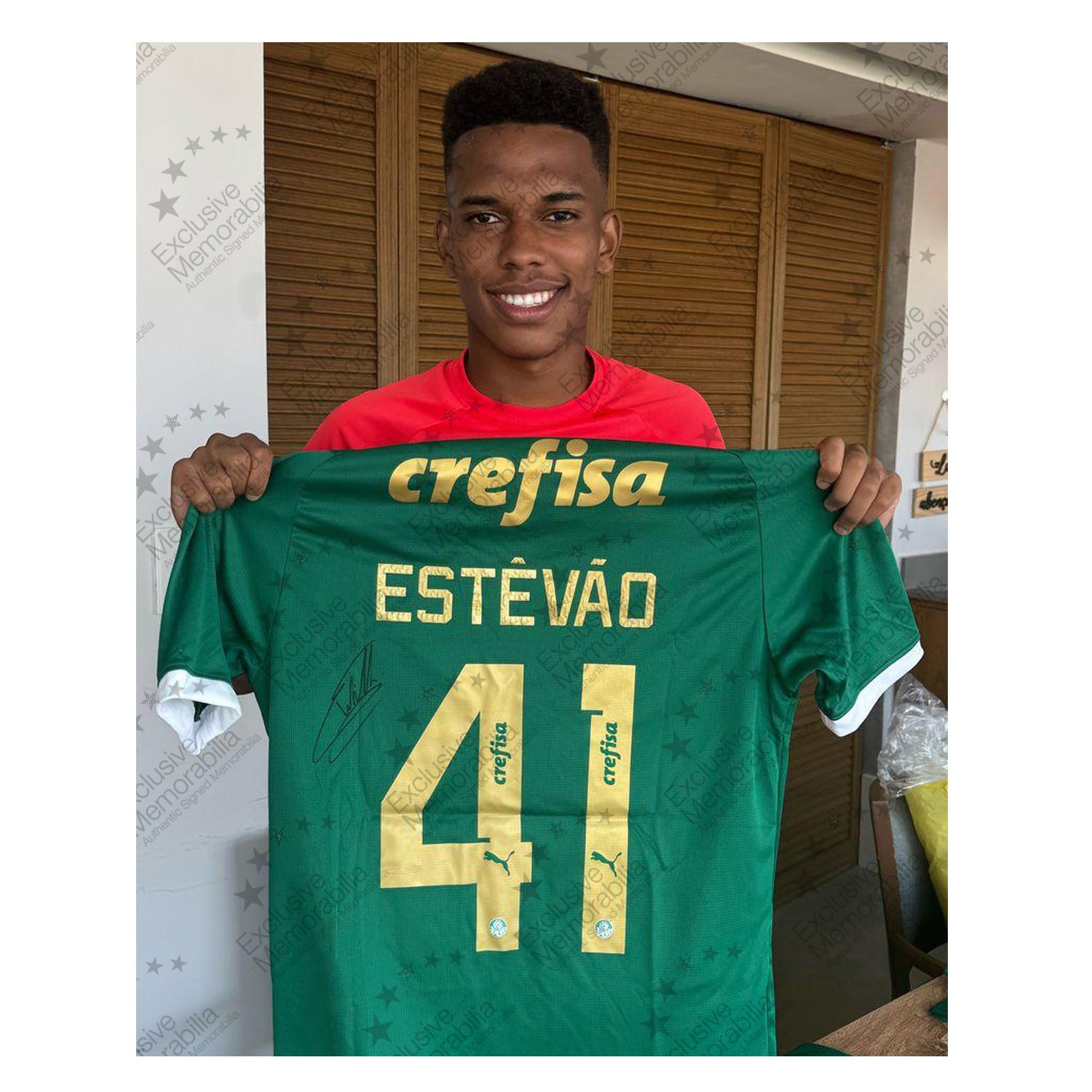 Estêvão Willian Signed Palmeiras 2024-25 Football Shirt