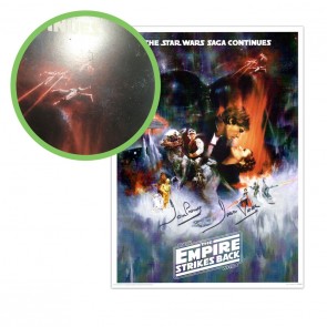 Darth Vader Signed Empire Strikes Back Poster. Damaged E