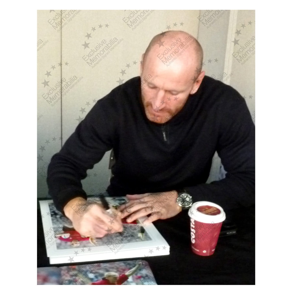 Gareth Thomas Hand Signed and Framed 12x16 Wales Rugby Montage 