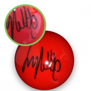 Jimmy White Signed Red Snooker Ball. Damaged C