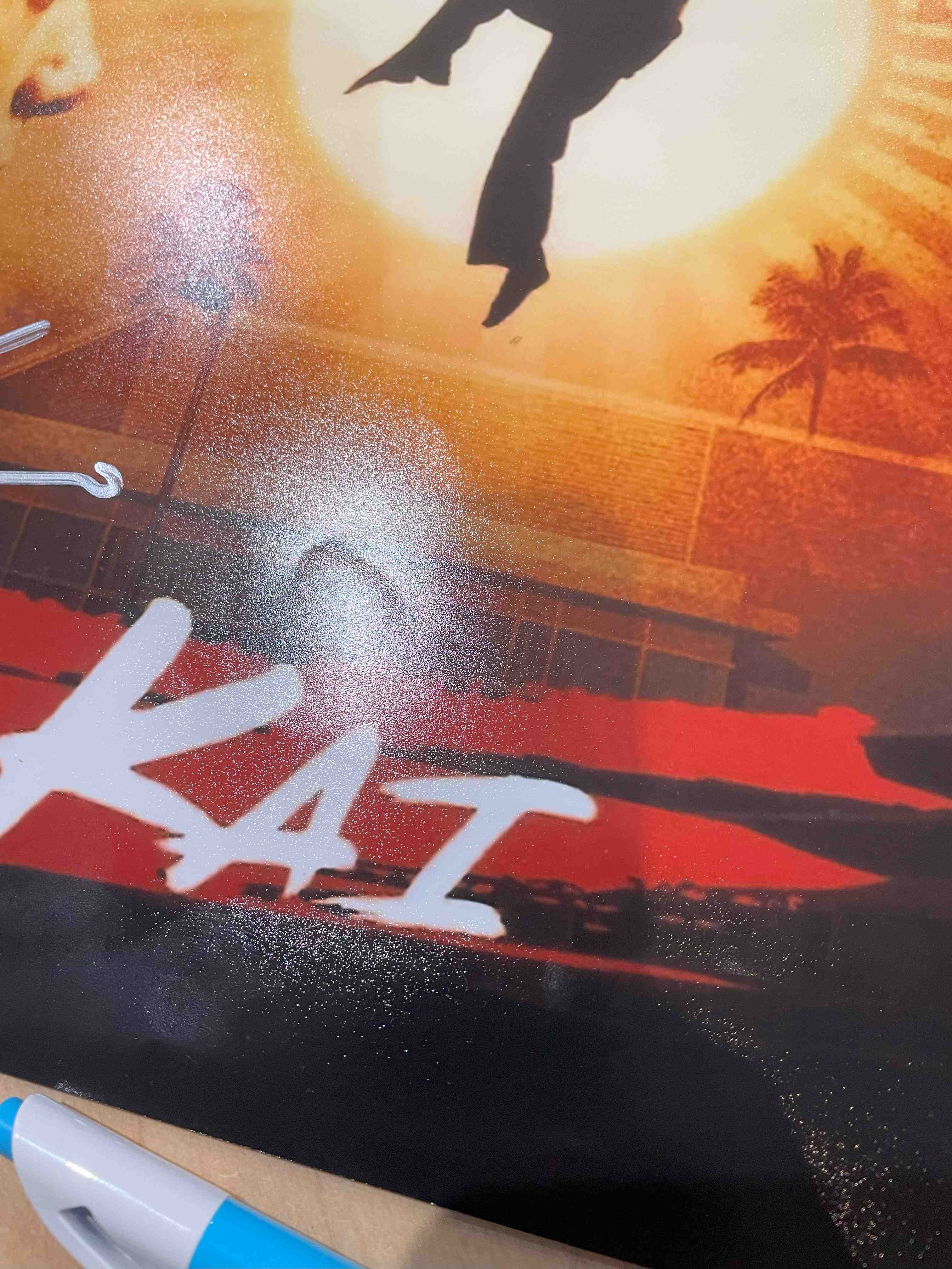 Ralph Macchio Signed Cobra Kai Poster. Damaged A