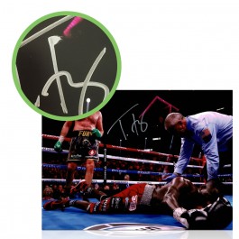 Tyson Fury Signed Boxing Photo: Fury vs Wilder 3. Damaged B