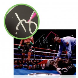 Tyson Fury Signed Boxing Photo: Fury vs Wilder 3. Damaged D