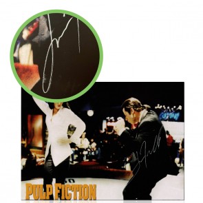 John Travolta Signed Pulp Fiction Poster: The Twist. Damaged A