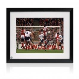 Paul Gascoigne Signed Tottenham Hotspur Photo: Arsenal Free-Kick. Framed