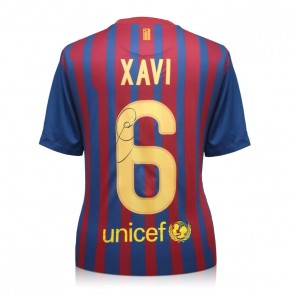 Xavi Hernandez Signed Barcelona 2011-12 Football Shirt