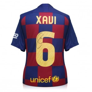 Xavi Hernandez Signed Barcelona 2019-20 Football Shirt