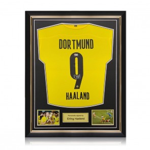 Erling Haaland Signed Borussia Dortmund 2020-21 Football Shirt. Superior Frame