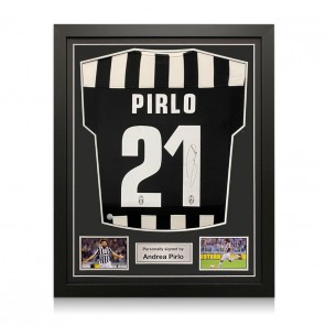 Andrea Pirlo Signed Juventus 2013-14 Football Shirt. Standard Frame