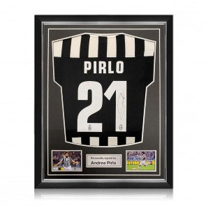Andrea Pirlo Signed Juventus 2013-14 Football Shirt. Superior Frame