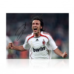 Andrea Pirlo Signed AC Milan Football Photo