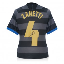 Javier Zanetti Signed Inter Milan 2020-21 Third Football Shirt