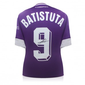Gabriel Batistuta Signed Fiorentina Player Issue Football Shirt 