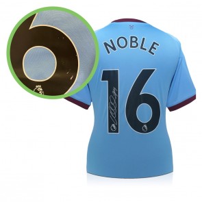 Mark Noble Signed West Ham 2020-21 Away Football Shirt. Damaged B