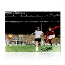 Geoff Hurst Signed England Football Photo: 1966 World Cup