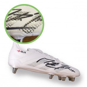 Martin Johnson Signed Rugby Boot. Damaged A