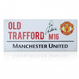 Eric Cantona Signed Manchester United Street Sign