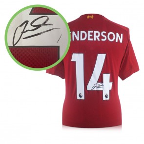 Jordan Henderson Signed Liverpool 2019-20 Football Shirt. Damaged A