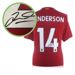 Jordan Henderson Signed Liverpool 2019-20 Football Shirt. Damaged C