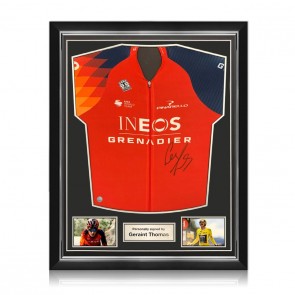 Geraint Thomas Signed Ineos Grenadiers Cycling Jersey. Superior Frame