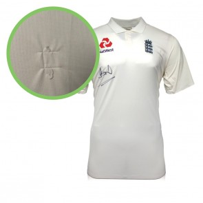 Lord Ian Botham Signed England Cricket Test Shirt. Damaged A
