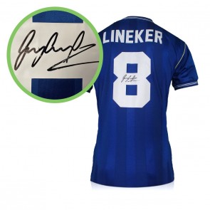 Gary Lineker Signed Everton 1985-86 Football Shirt. Damaged A