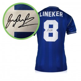 Gary Lineker Signed Everton 1985-86 Football Shirt. Damaged B